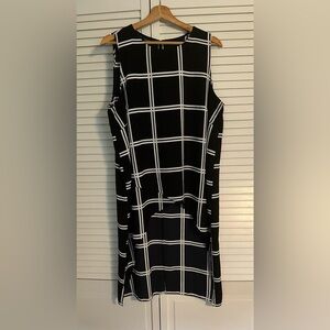 Alfani High-Low Black & White Tank Top Blouse